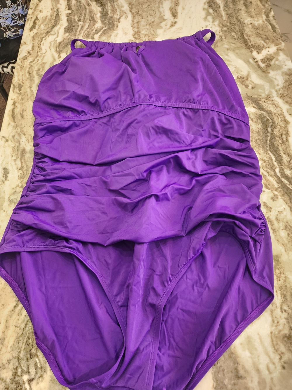Catherines Purple One-Piece Swim Suit